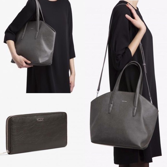 matt and nat Handbags - MATT & NAT BAXTER HANDBAG & CENTRAL WALLET | Gray